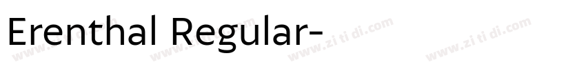 Erenthal Regular字体转换